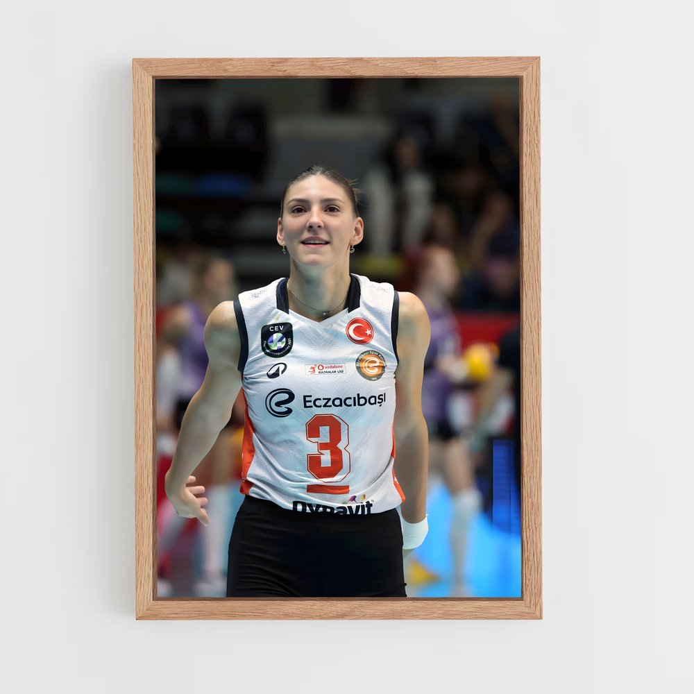 Poster Smiles on the Court – affiche Volleyball (vue 4)